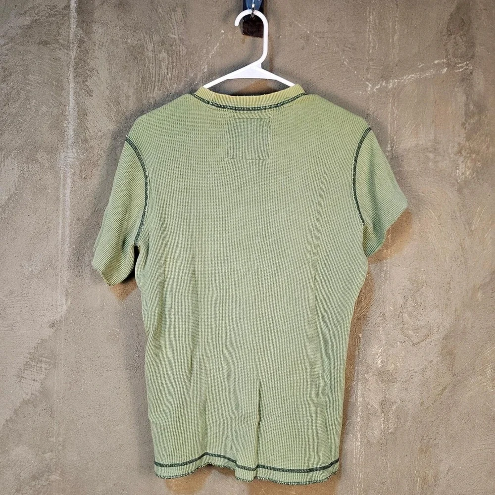 VTG Y2K Abercrombie Kids‎ Waffle Knit Thermal Boys XL Distressed Raw Hem Grunge
